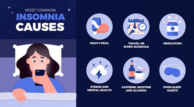 El insomnio causa ilustración