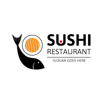Inspiración en el diseño del logotipo del restaurante de sushi japonés