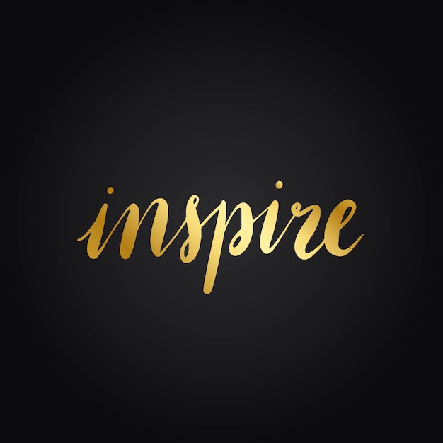Inspirar palabra tipografía estilo vector