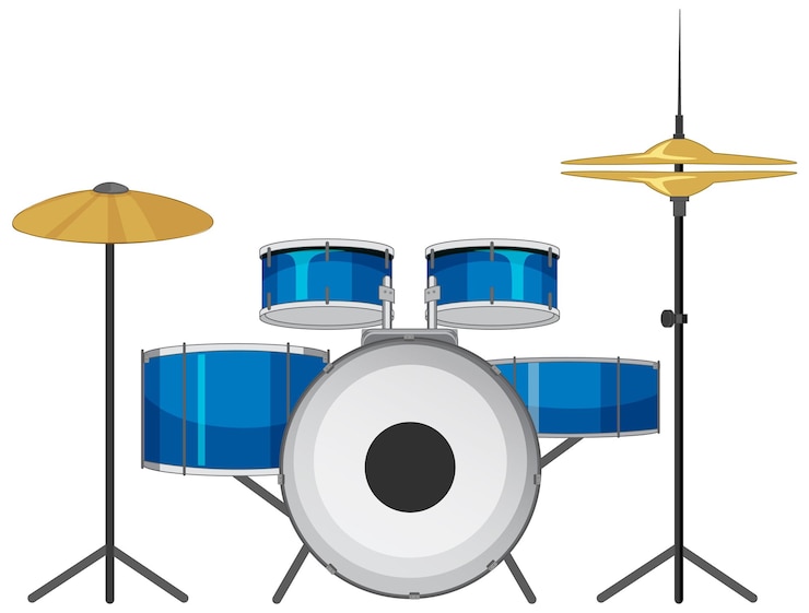 Vector gratuito instrumento musical de batería