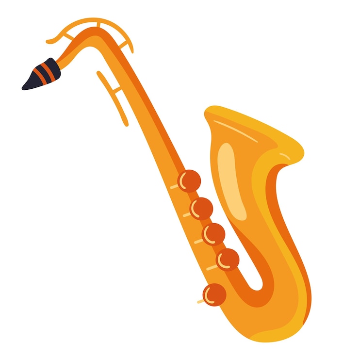 Vector gratuito instrumento musical saxofón