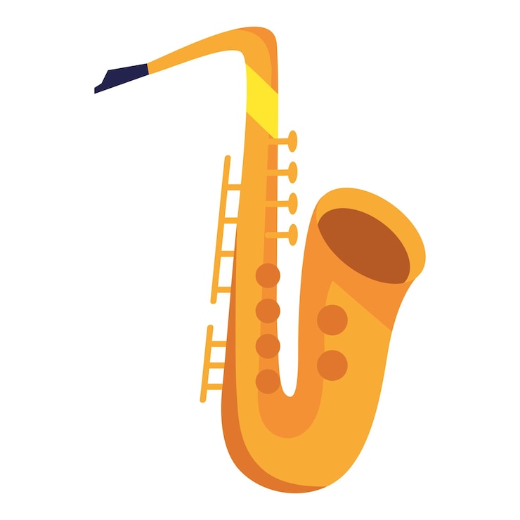 Vector gratuito instrumento musical saxofón