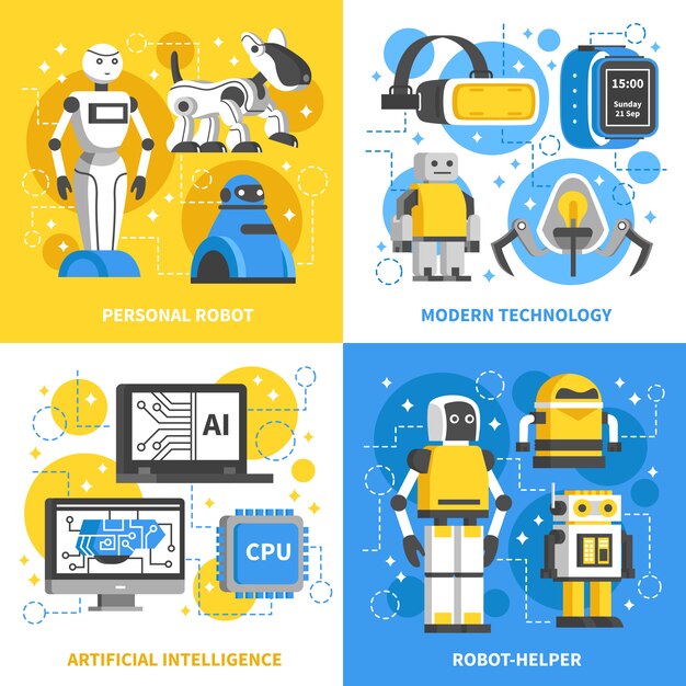 Inteligencia Artificial 2x2 Concept.