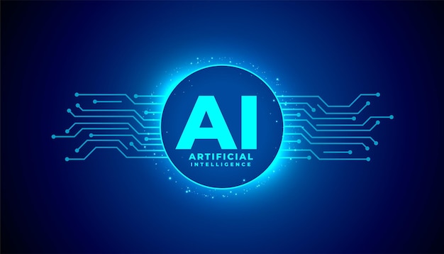 Inteligencia artificial concepto de big data papel tapiz con líneas de circuito
