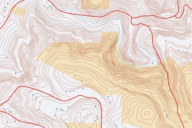 Interesante fondo del mapa topográfico