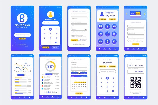 Interfaz de la aplicación bancaria