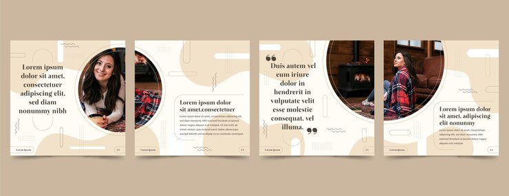 Vector gratuito interfaz de carrusel de instagram