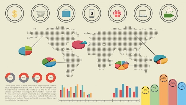 Vector gratuito una interfaz gráfica de la economía.