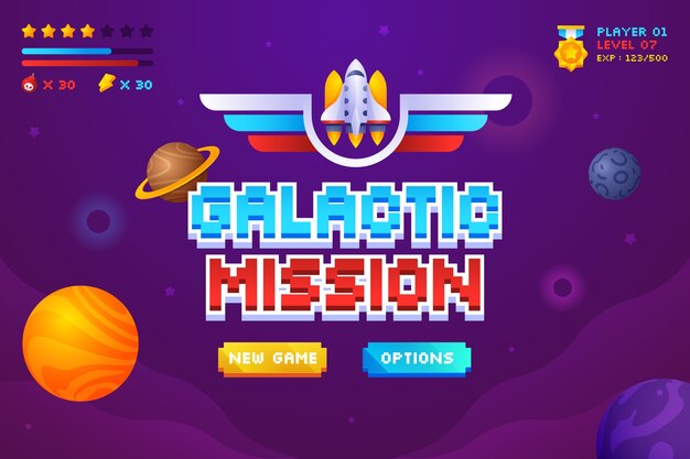 Interfaz de juego espacial