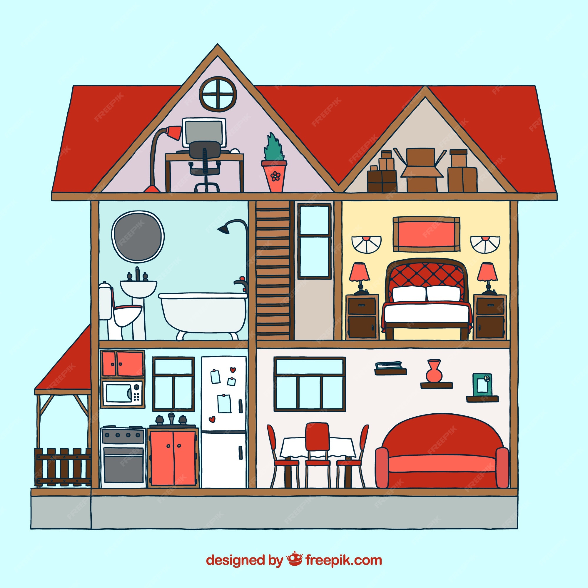 Imágenes de Casa Interior Dibujo - Descarga gratuita en Freepik