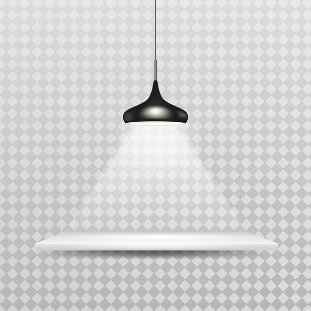 El interior de las galerías con focos led y estanterías.