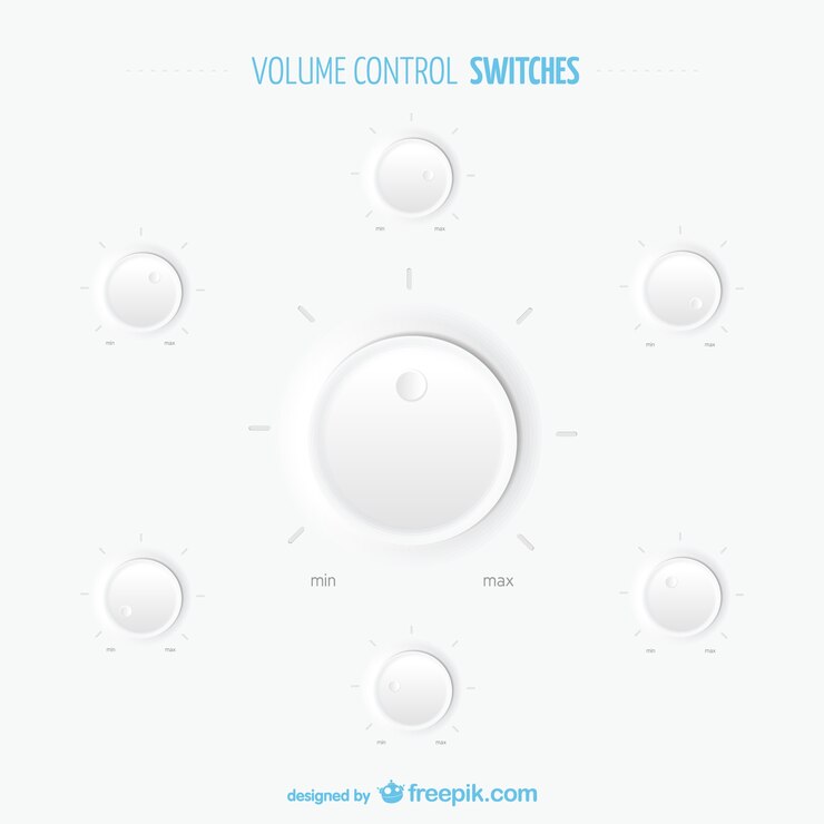 Vector gratuito interruptores de control de volumen