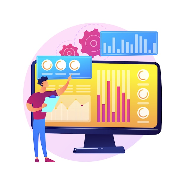 Investigación de datos estadísticos, indicadores de desempeño de la empresa, retorno de la inversión. Razón porcentual, fluctuación de índices, cambio significativo.