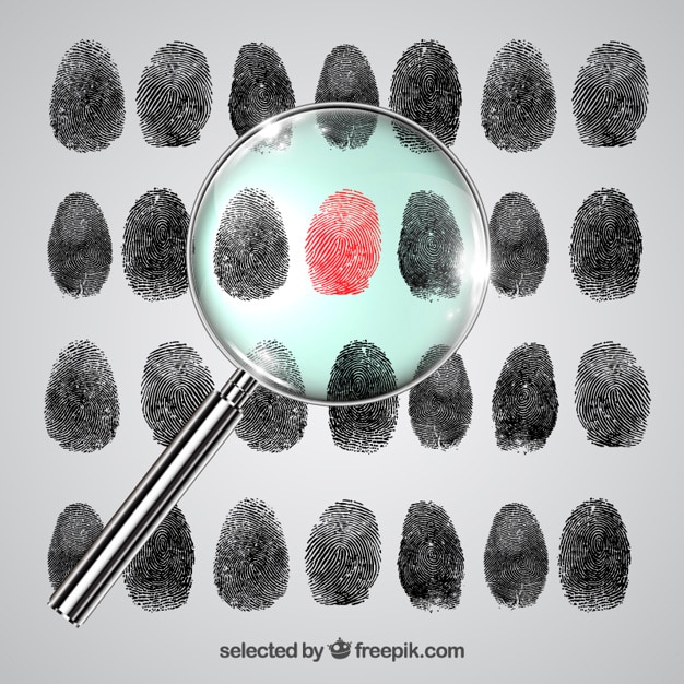 Vector gratuito investigación de huellas dactilares