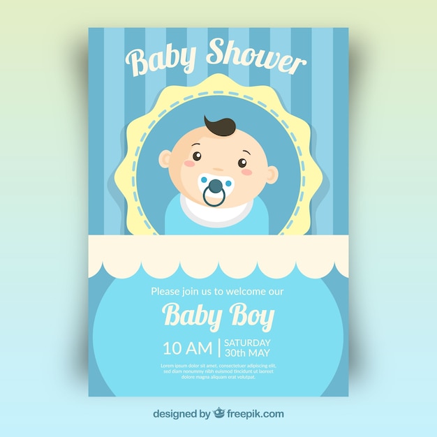 Invitación para baby shower para un niño