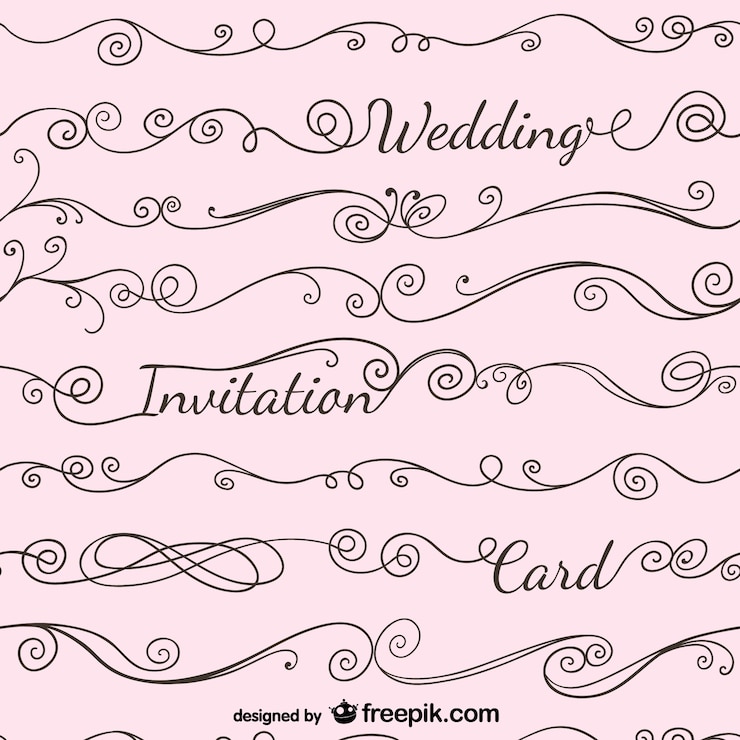 Vector gratuito invitación de boda caligráfica