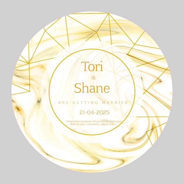 Invitación boda color gris sobre fondo marco blanco dorado tarjeta