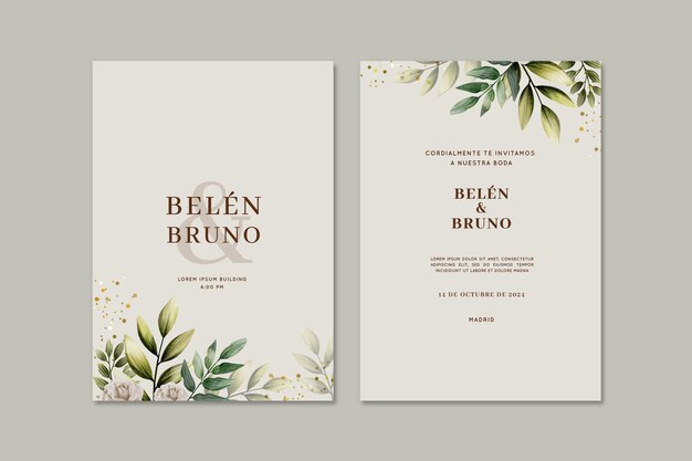 Invitación de boda creativa española