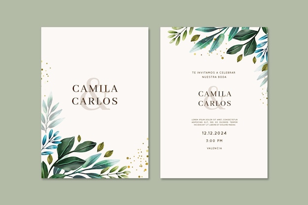 Invitación de boda creativa española