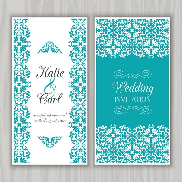 Invitación de boda con un diseño decorativo
