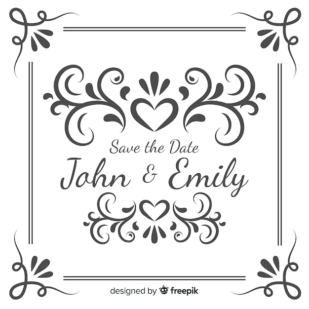 Invitación de boda en formato vectorial