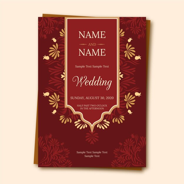 Invitación de boda india