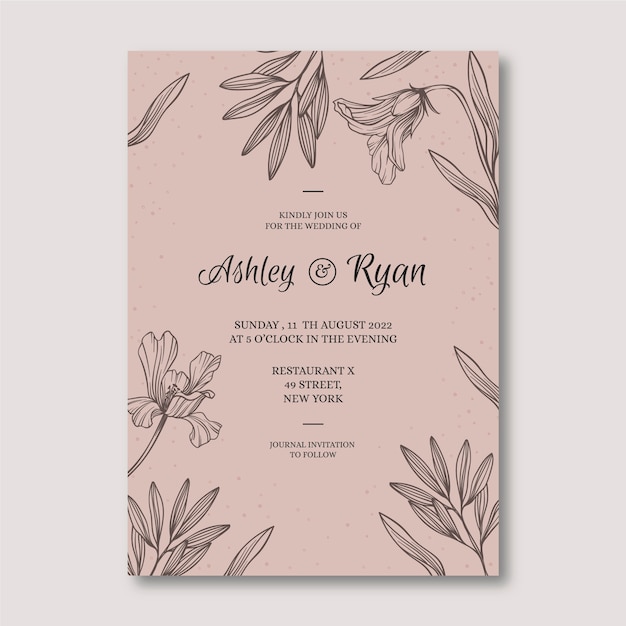 Invitación de boda rústica creativa