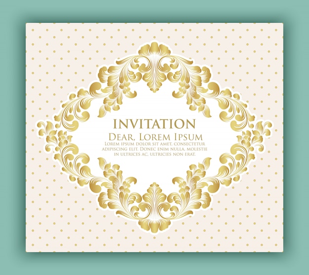 Invitación de boda y tarjeta de anuncio con diseño floral