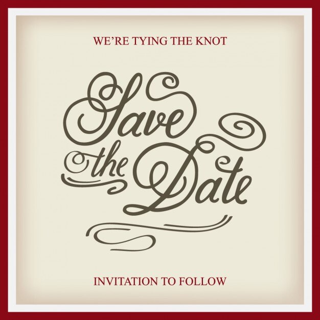 Invitación de boda vintage