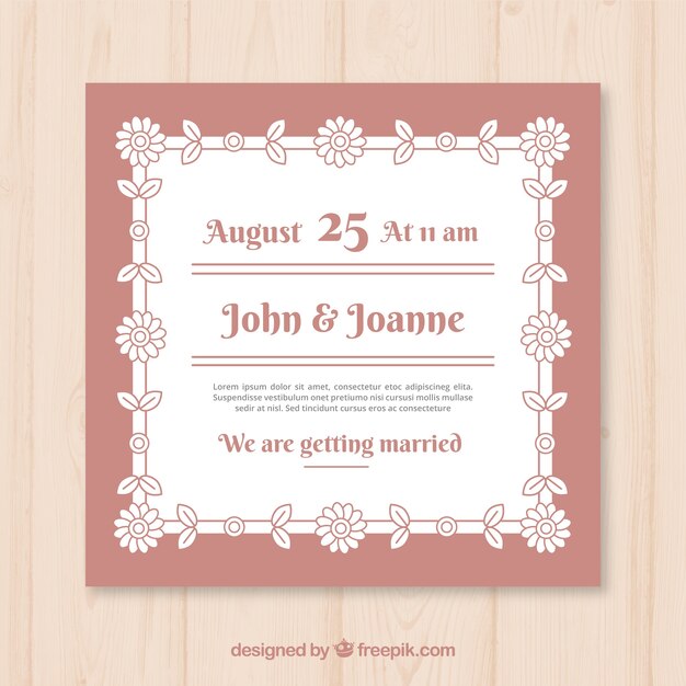 Invitación de boda