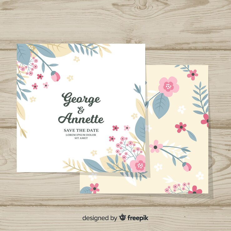 Vector gratuito invitación de boda