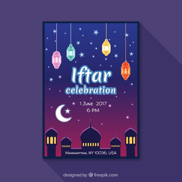 Invitación de celebración iftar 