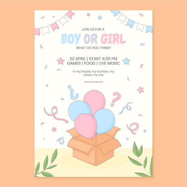 Invitación a la celebración de la revelación del género
