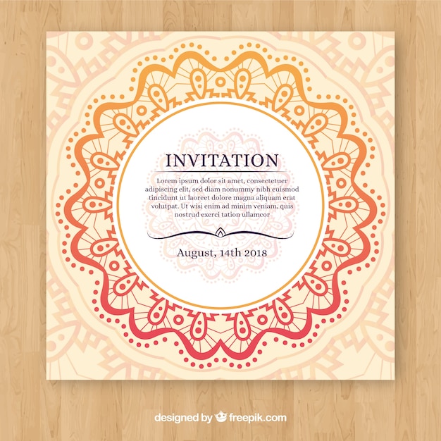 Invitación concepto mandala