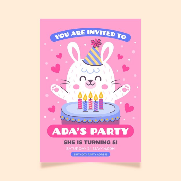 Invitación de cumpleaños de animales