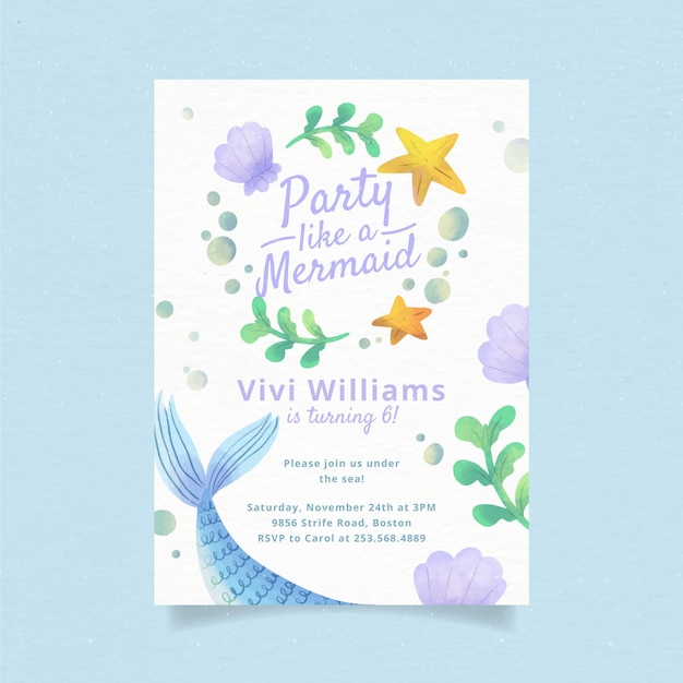 Imágenes de Invitacion Sirena invitaciones de sirenita Imágenes de Invitacion Sirena