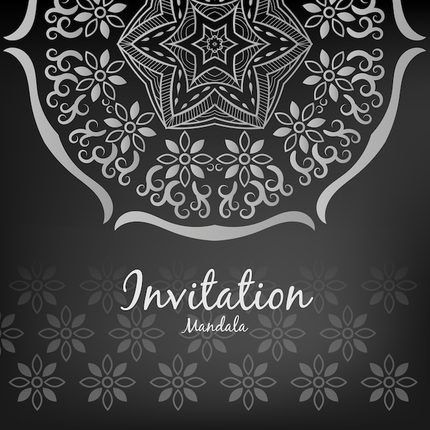 Invitación con diseño de mandala