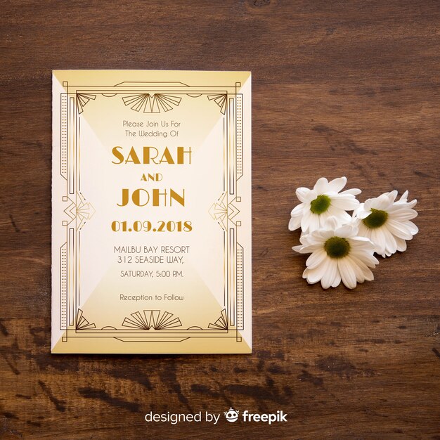 Invitación elegante de la boda