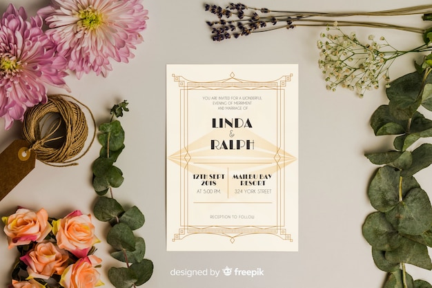 Invitación elegante de la boda