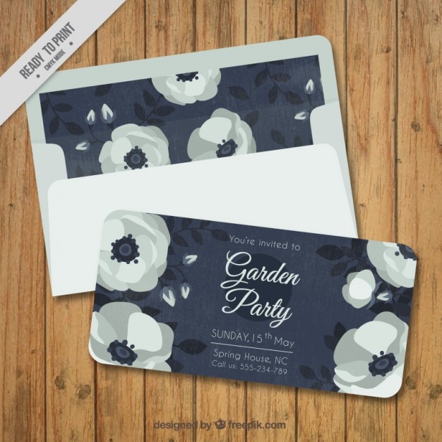 Invitación elegante de fiesta de jardín