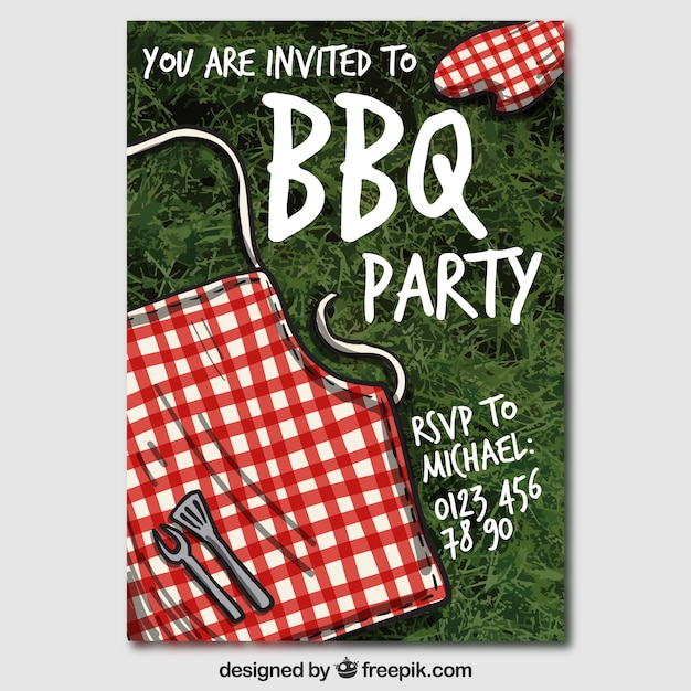 Invitación de fiesta de barbacoa