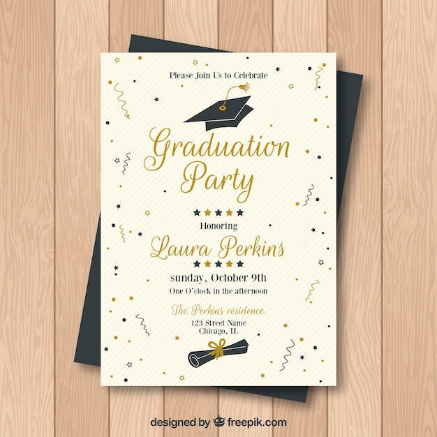 Invitación de fiesta de graduación creativa