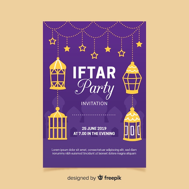 Invitación de fiesta iftar