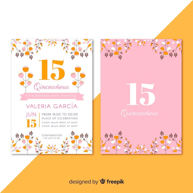 Invitación a fiesta de quinceañera