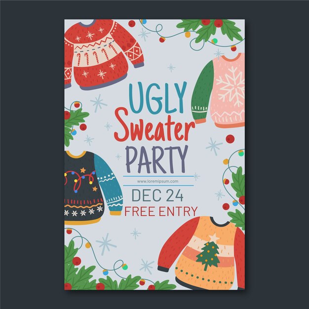 Invitación fiesta suéter feo