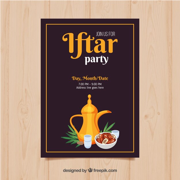 Invitación flat de iftar