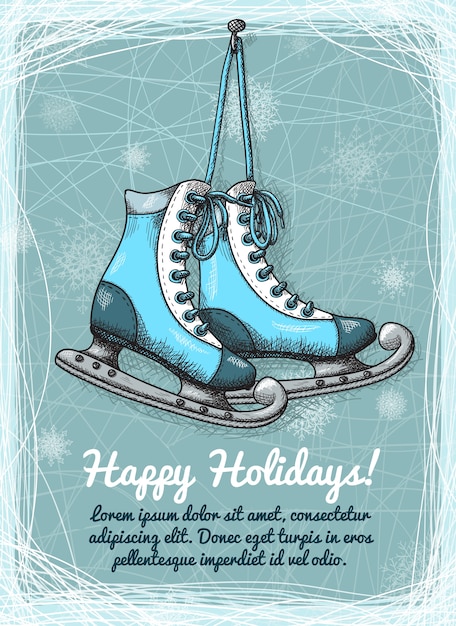 Invitación de invierno Skate vacaciones