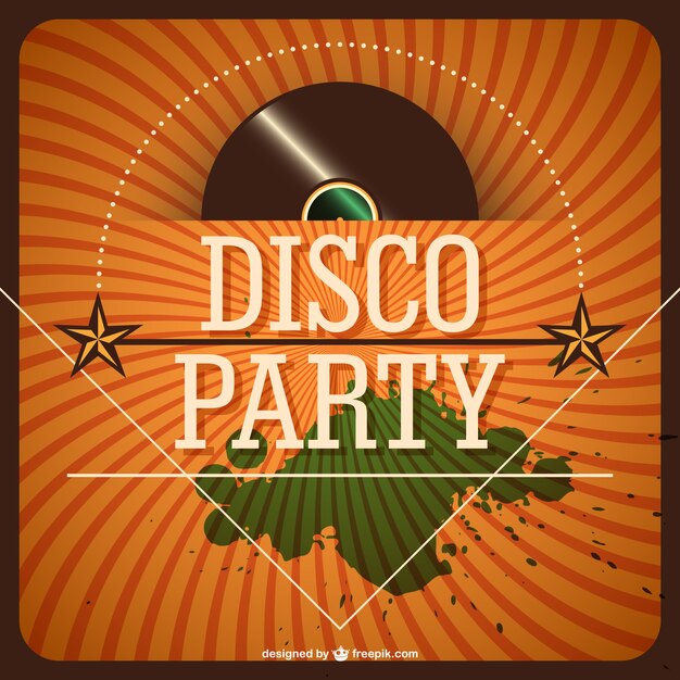 Invitación retro para fiesta disco