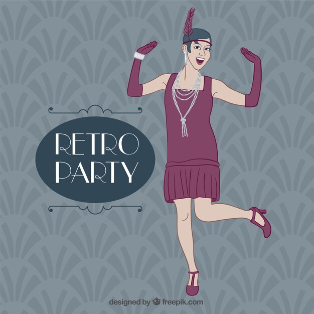 Invitación retro de fiesta