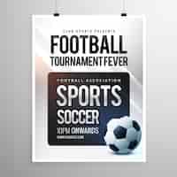 Vector gratuito invitación de torneo de fútbol